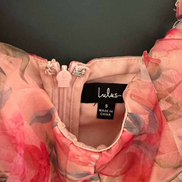 Lulus Alluring Invite Light Pink Floral Pleated Bustier Ankle Dress - Picture 5 of 5